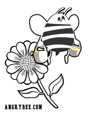 Angry Bee Coloring Page 2